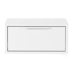 Juego 2 mesitas de noche flotante Auri 1 cajón color Blanco