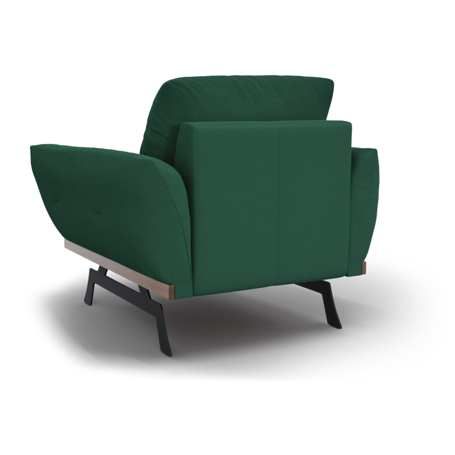 Fauteuil "Olivier" en tissu structurel vert