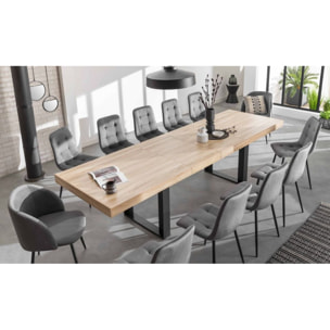 Table repas extensible Brixton - Bois - Noir