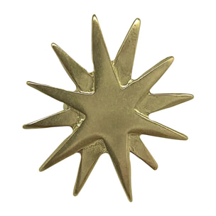 Conjunto Noche clara dorado chapado latón. Pulsera luna latón y anillo chapado dorado. Diseño único Gloria Mago