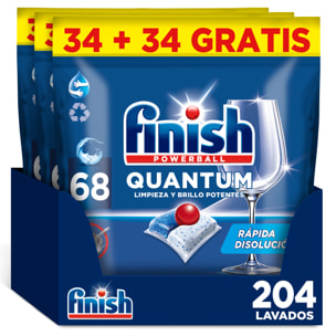 Finish Quantum 204 Pastillas para lavavajillas