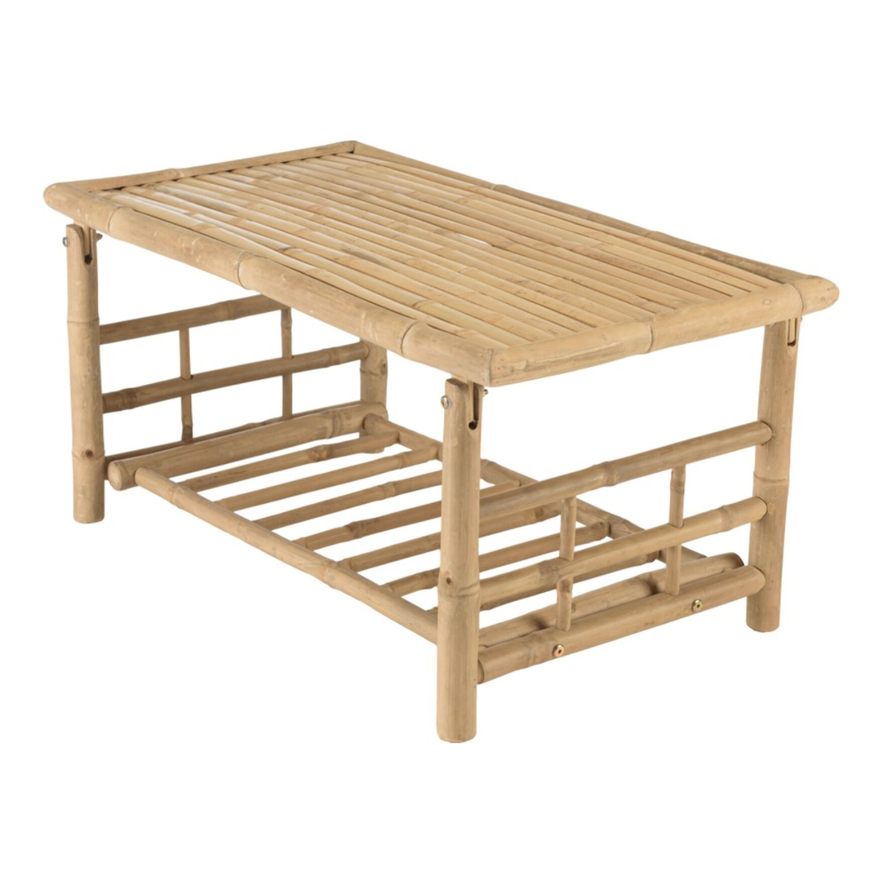 VITAL - Table basse rectangulaire en bambou 90x49cm