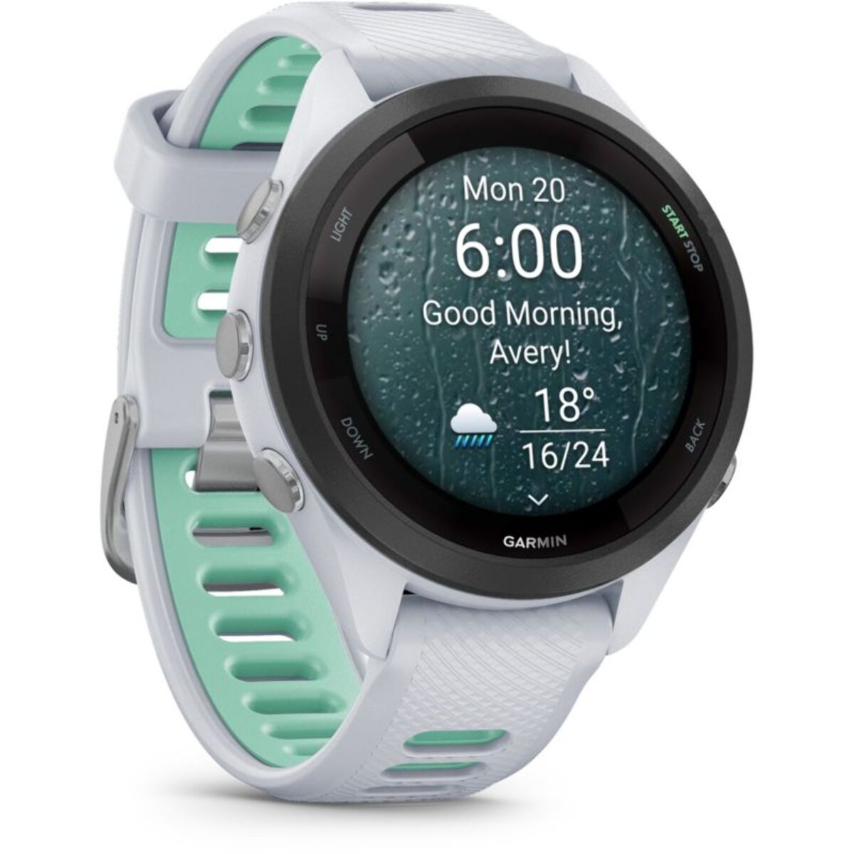 Montre connectée GARMIN Forerunner 265S Music BLANC / VERT AMOLED GPS LIVE TRACK