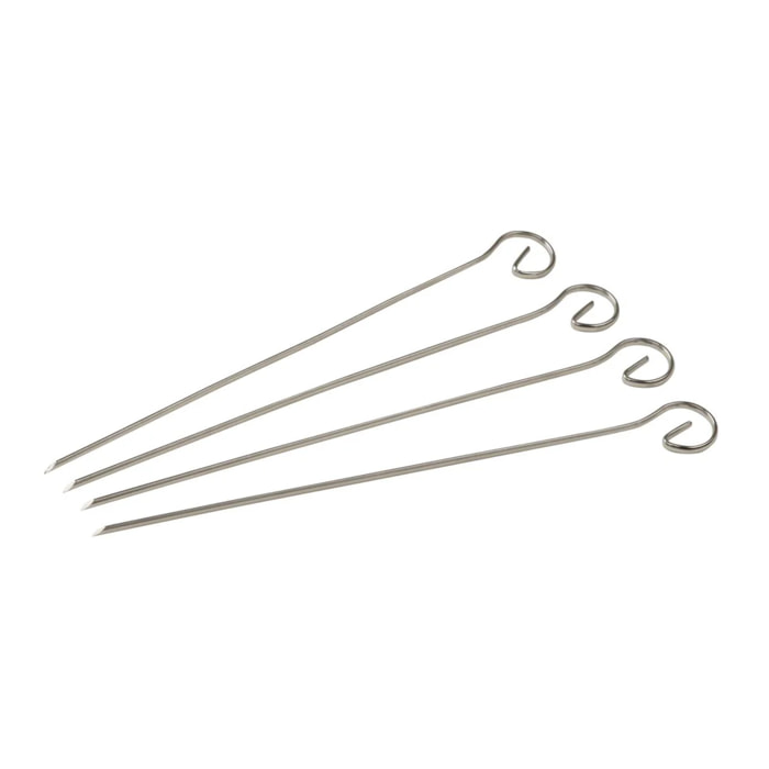 Lot de 4 brochettes en inox 21 cm Fackelmann BBQ Edition