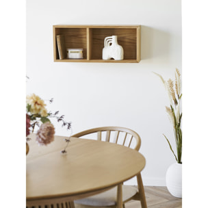 Mensola da parete Oshawa in impiallacciatura rovere naturale 71x20x30 cm