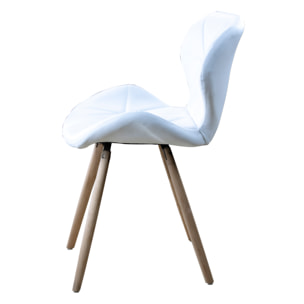 Silla Estocolmo Quilted White