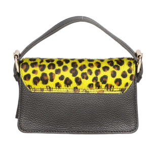 Borsa a mano da donna - Modello Aleide - Vera pelle - 18.0 x 11.0 x 6.5 cm