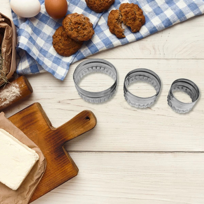 Lot de 3 emporte-pièces ronds et cannelés Zenker Emporte-pièces