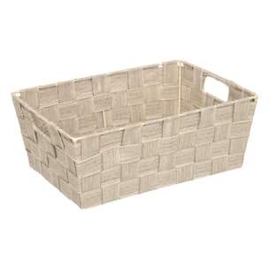 Panier Lise biseauté L28cm beige