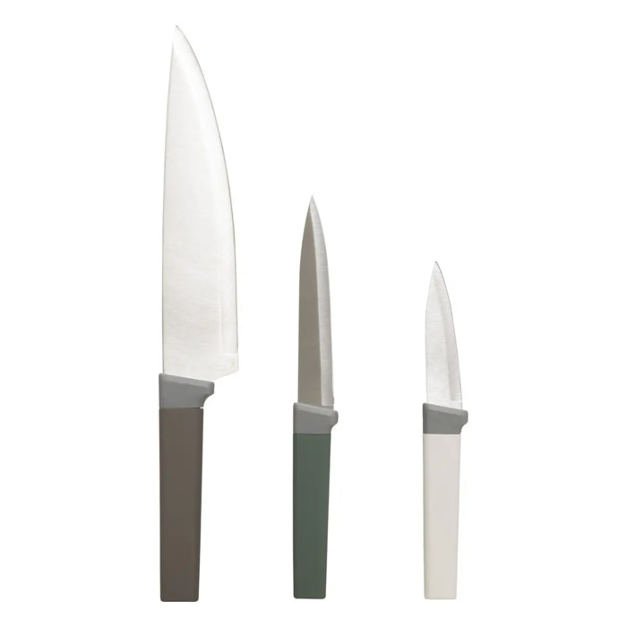 3 couteaux manche antidérapant