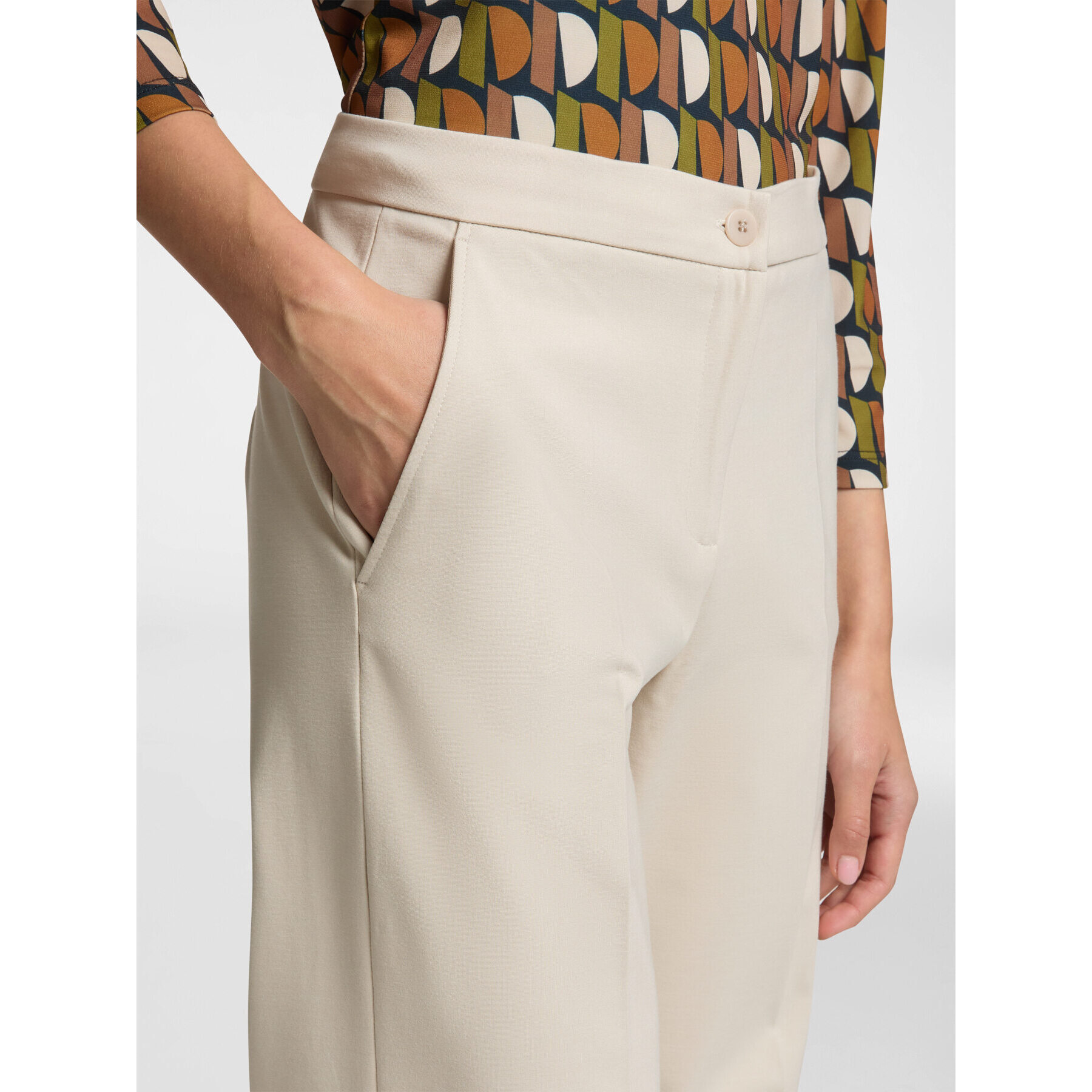 Elena Mirò - Pantalones masculinos de punto Milano - Beige