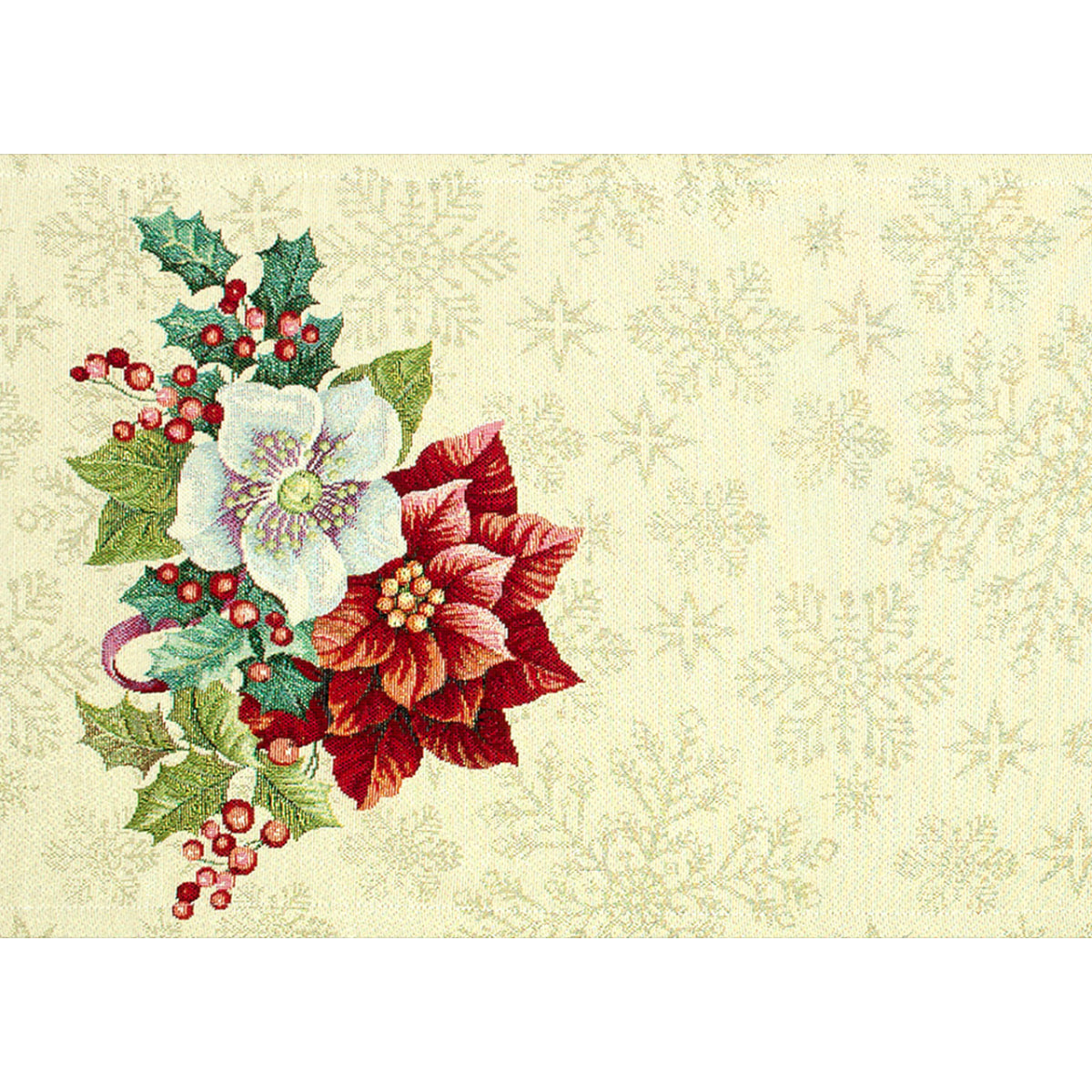 Runner Natalizio Tessuto Gobelin Disegno Stella Natale 40*100