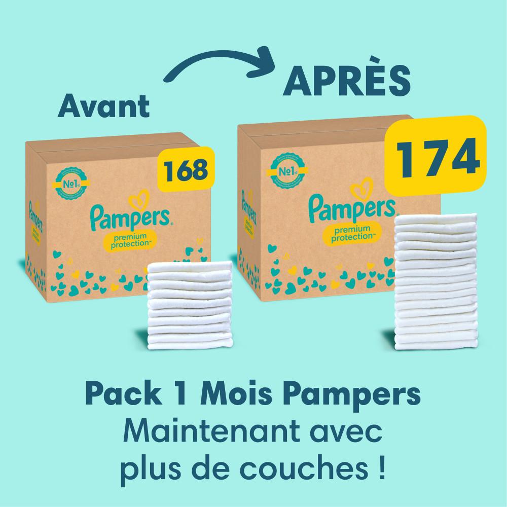 Pampers - 174 Couches Pampers Premium Protection, Taille 4, 9-14