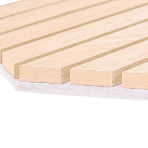 Lot de 3 panneaux décoratifs Colva beige fond gris 30x26cm