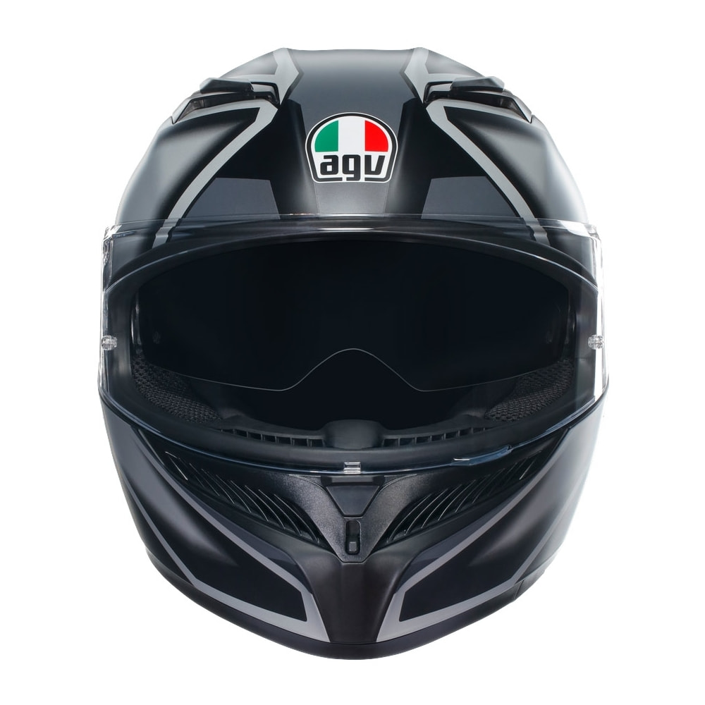 CASCO AGV K3 AGV E2206  COMPOUND MATT BLACK/GREY