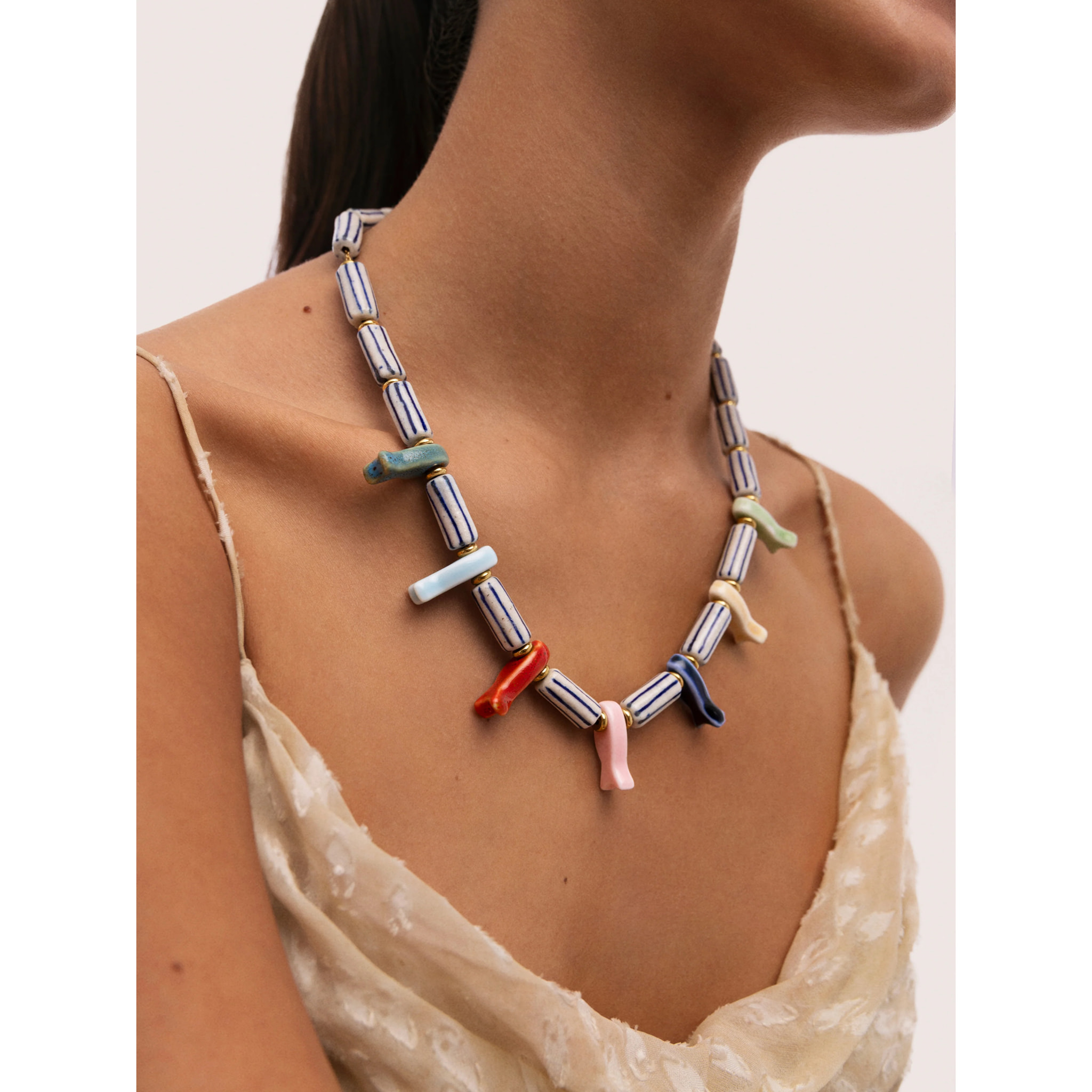 Collana Santorini Acciao Placcato Oro