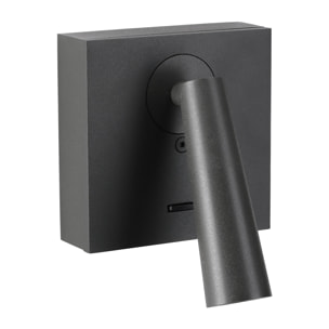 LEDS C4 Luz de lectura gamma mix&match square led 2.2w 2700k gris urbano 137lm