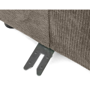 Debbie - module d'assise droit en tissu texturé - Taupe