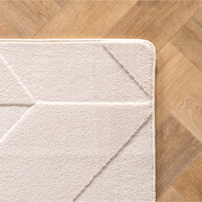 LENNY - Tapis de salon creme au design moderne