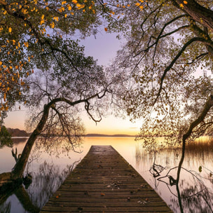 Tableau Au bout du lac Toile imprimée