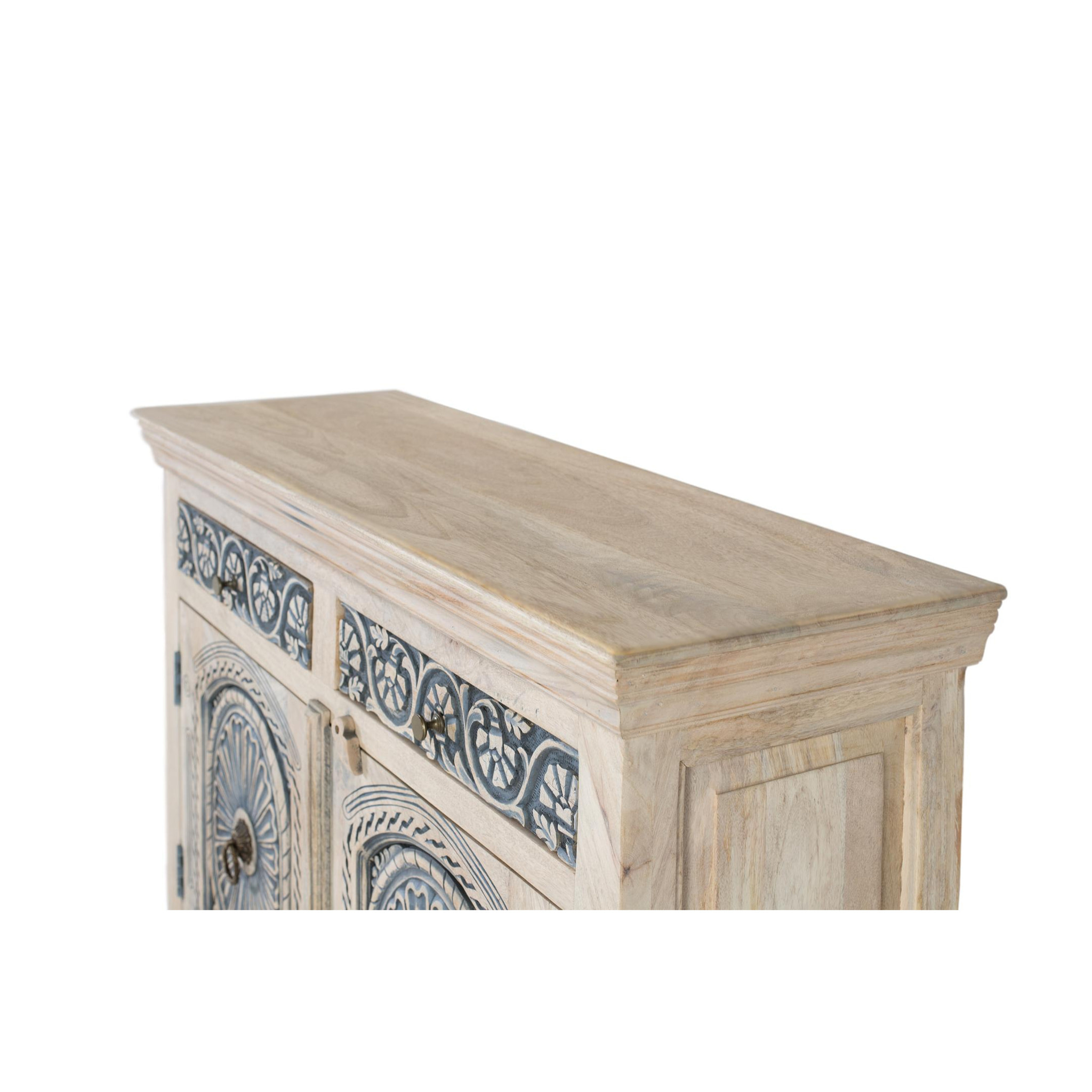 Aparador de Madera de Mango Estilo Mediterráneo Moderno