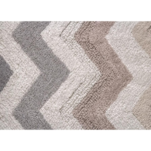 Tappeto Bagno Super Assorbente E Antiscivolo Fantasia Zig Zag Modello Corner Carbone