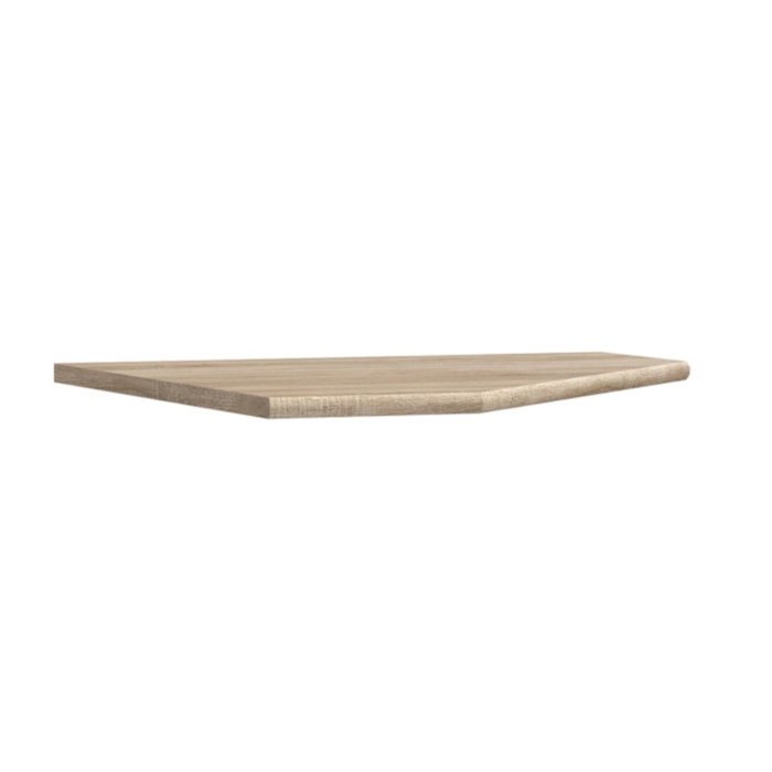 Plateau angle 90° pour liaison bureaux décor chêne sonoma - MIA