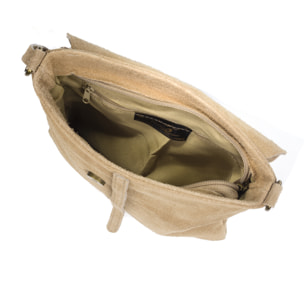 Ulfa Bolso bandolera Mujer.Piel auténtica Gamuza