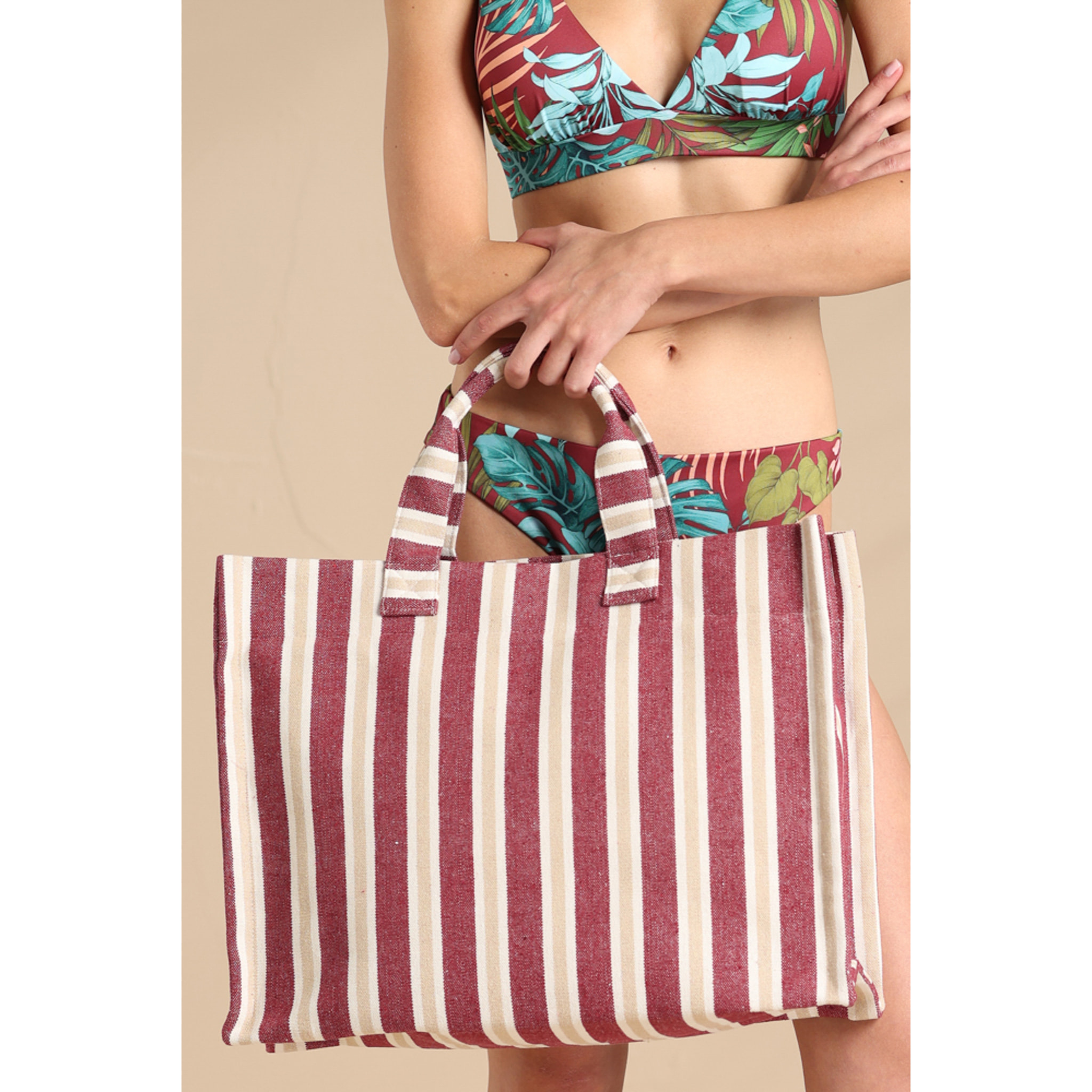 Borsa con chiusura zip articolo stripes. Noidinotte