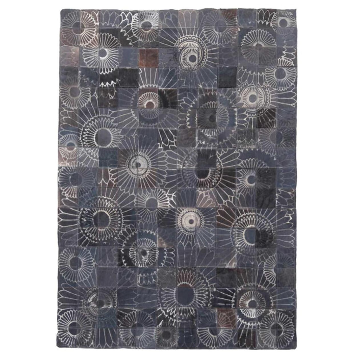 Tapis peau de vache kilim fait main MOKO