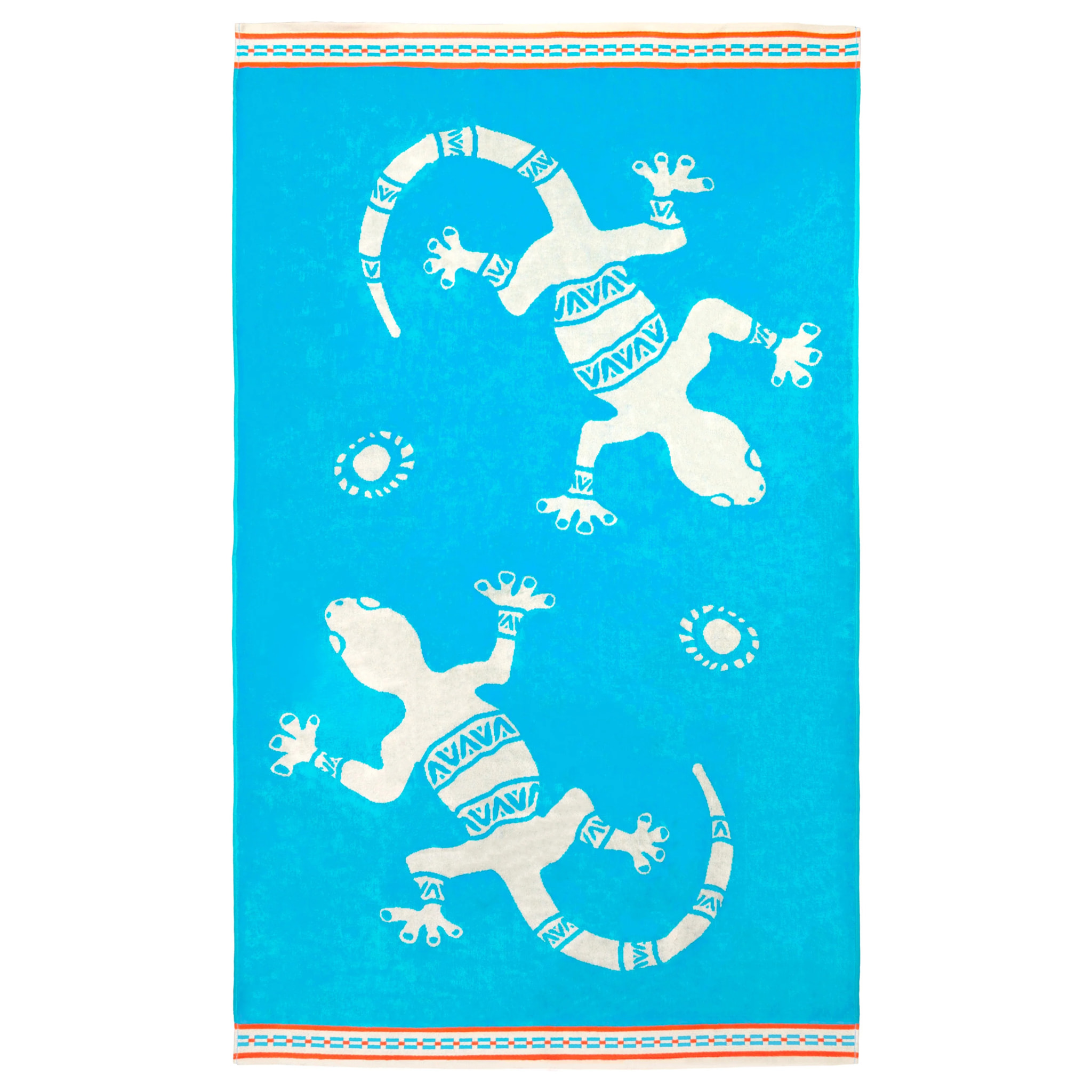 Serviette de plage éponge velours Jacquard - Ibo - 100x175cm - 470g/m²
