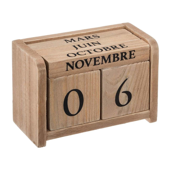 Calendario príamo madera 11x7,5cm