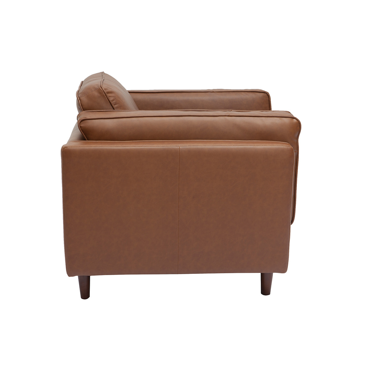 Fauteuil vintage cuir marron BRADLEY