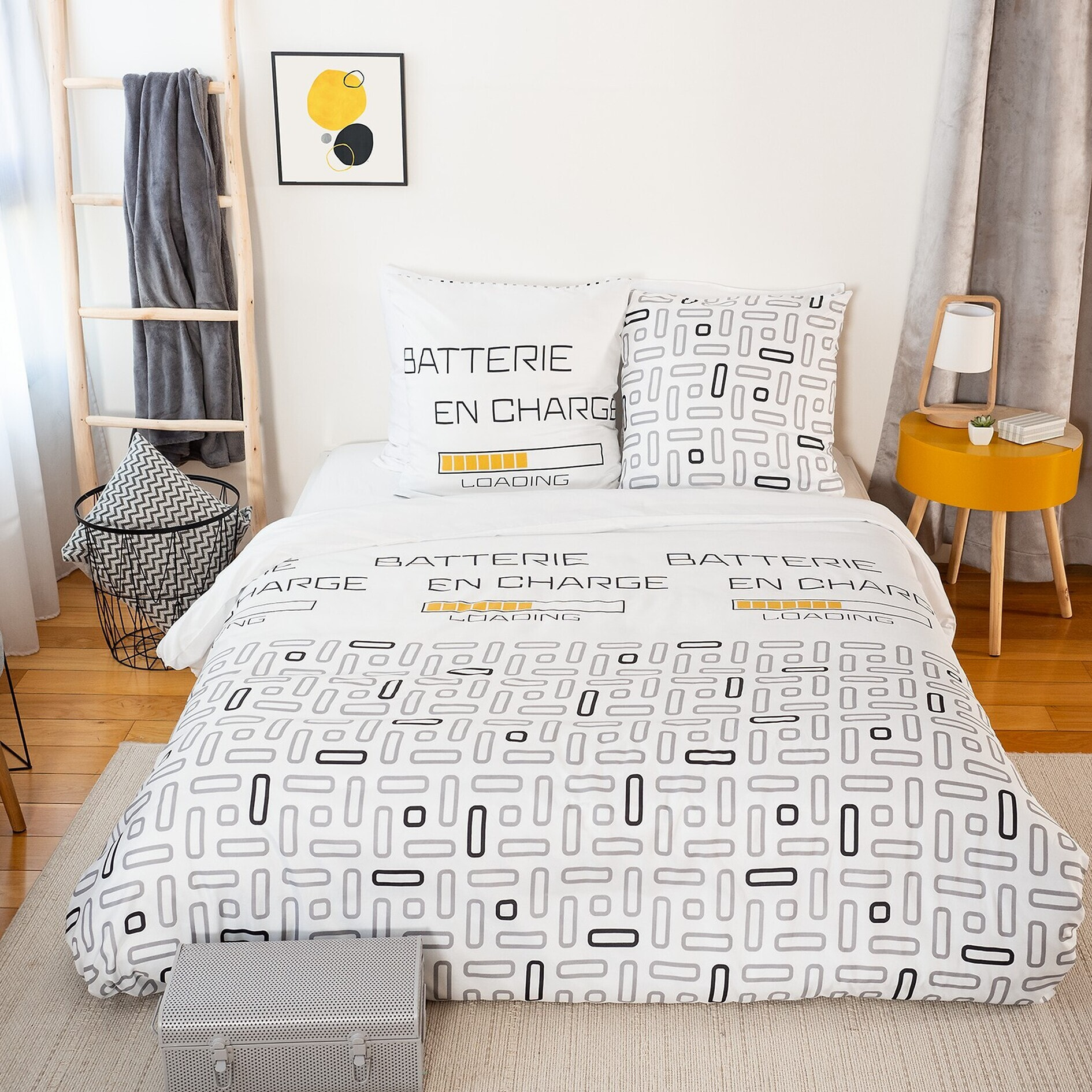 Parure Housse De Couette 3pcs 100%microfibre 72gsm Loading