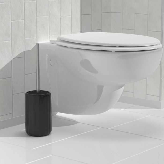 Brosse WC Colorama en céramique H.40cm noir