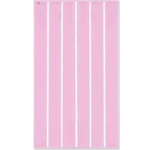 Toalla Estampado Rayas Old Money Jacquard Velour Beach Towel Rosa / Blanco D.Franklin