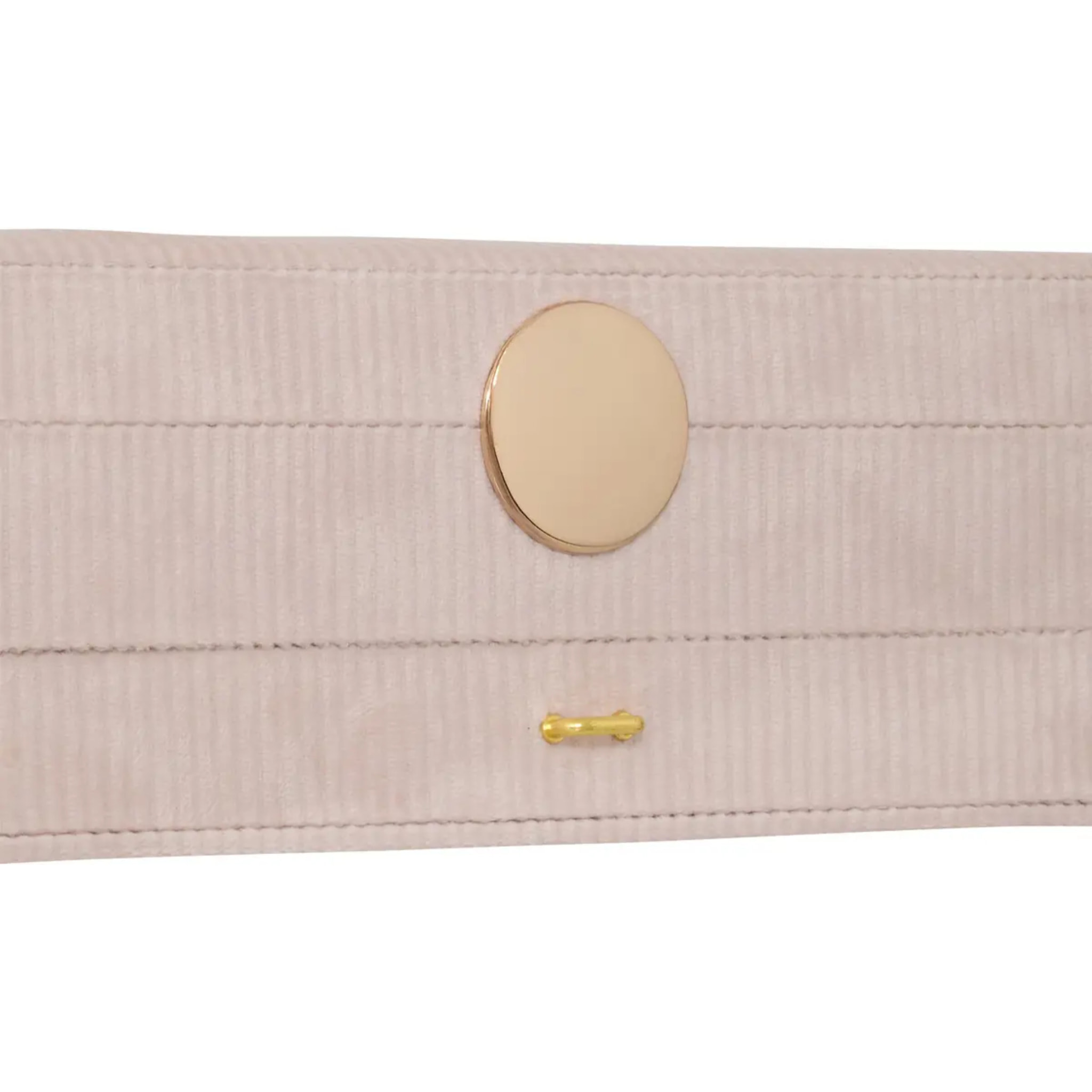 Boîte à bijoux Enya avec miroir 27,5x19x10cm beige