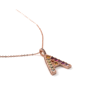 Collar A acabado oro rosa 18k