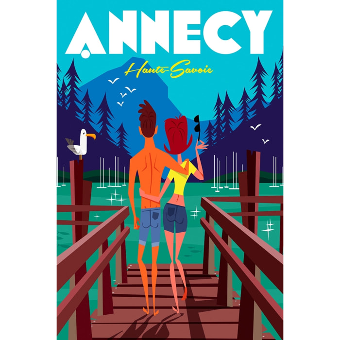 Tableau le pont des amours annecy lac Tableau plexiglas