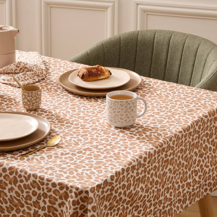 Nappe Leopadi beige lin L250xp150xH0,1cm