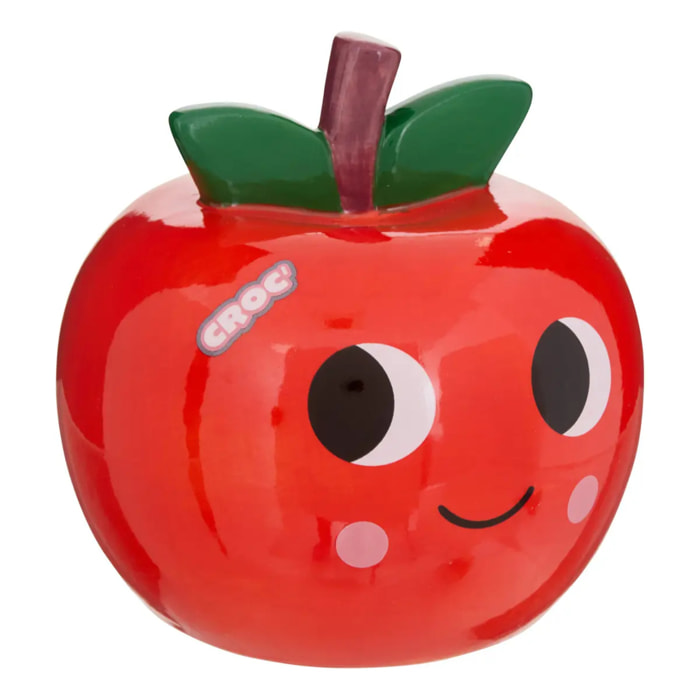 Tirelire Enfant Pomme Cha Cha Pop 13x13x13 cm Rouge