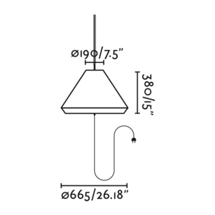 SAIGON OUT C70 Lampada portatile e sospensione grigia/beige hole cap