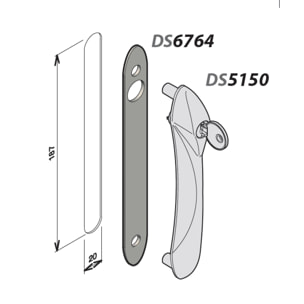 Platine pour Solo et Senzo LA CROISEE DS Gris - DS6764-007