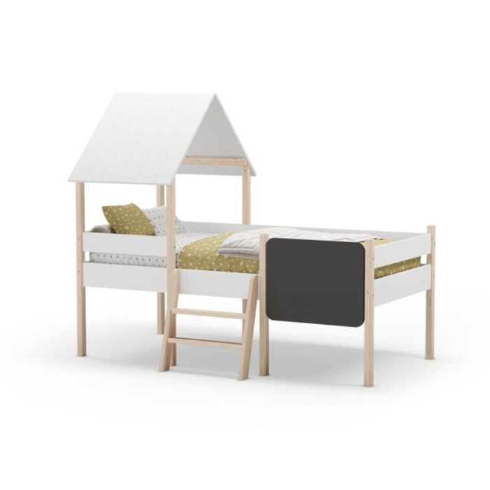 Cama cabaña Mokibed Blanco - Oak Soft