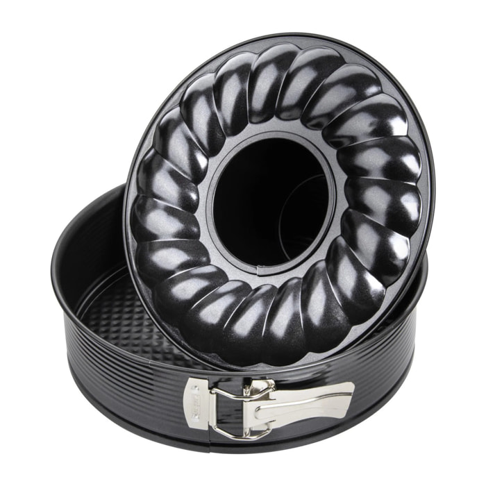 Moule à manqué et à savarin double fond Zenker Black Metallic