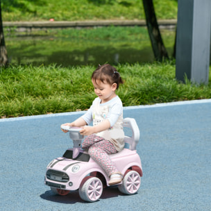 Correpasillos para Bebés de 18 a 36 Meses Coche Correpasillos con Volante Bocina y Sistema de Antivuelco Carga 25 kg 53x25x35 cm Rosa