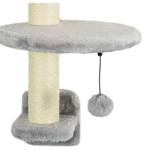 Juego de Pared de Escalada para Gatos de 3 Piezas, Estanterías de Pared para Gatos con Hamaca, Rampa con Rascador, Plataforma en Forma de Nube para Saltar, Gris