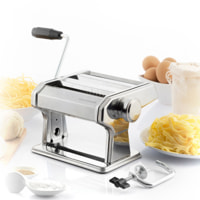 Macchina per fare pasta fresca con ricette frashta innovagoods - argento - 21x13,5x19,5 cm