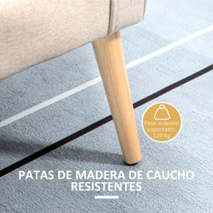 Banco de Almacenamiento Tapizado en Lino con Tapa Abatible 120x45x54 cm Beige