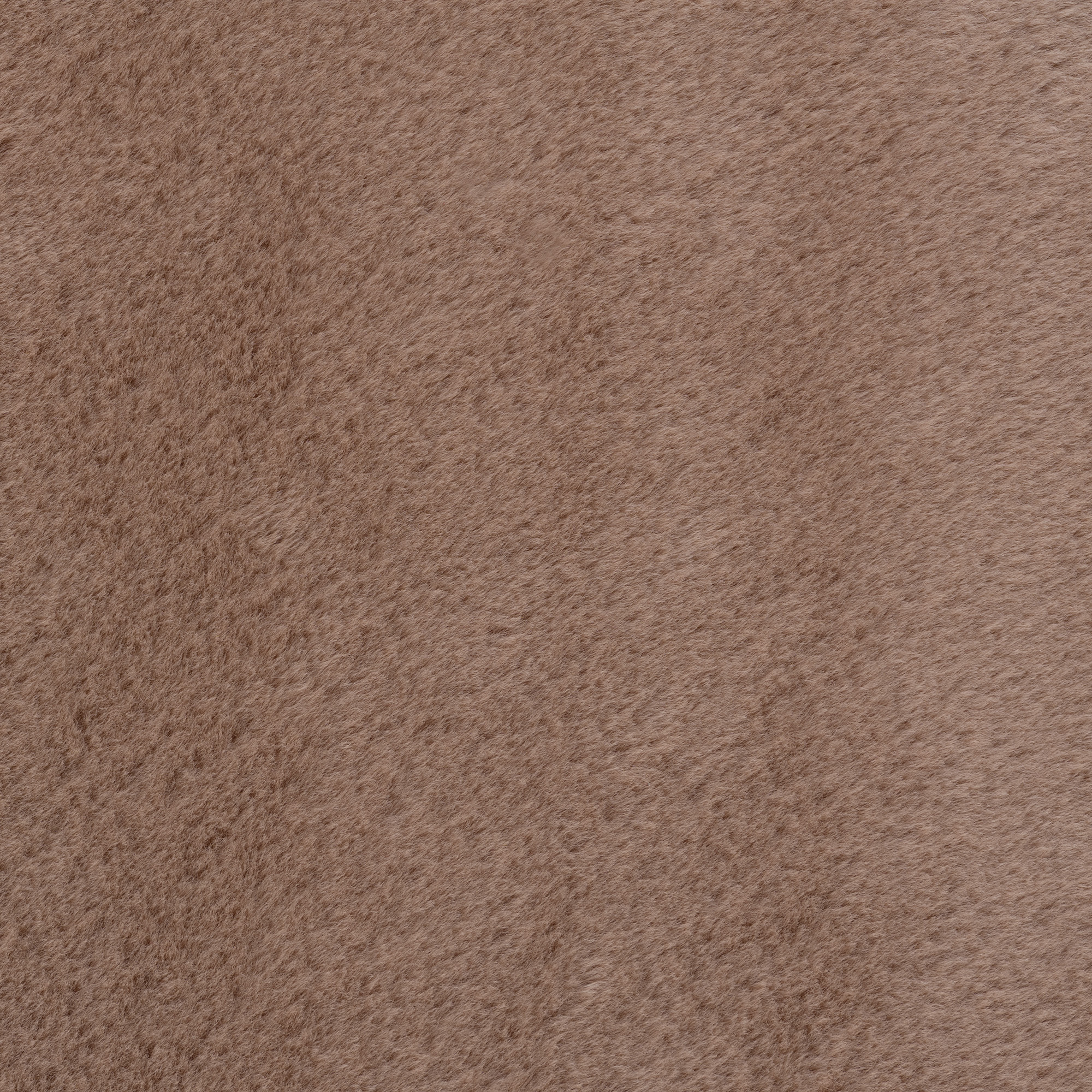 ALBA - Tapis rond doux mocca à poils courts